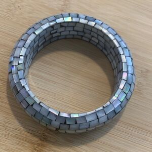 Mosaic Mother of Pearl Bangle Bracelet